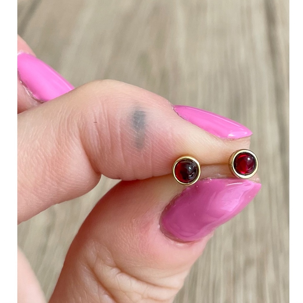 2/$10 Red Stone Stud Earrings